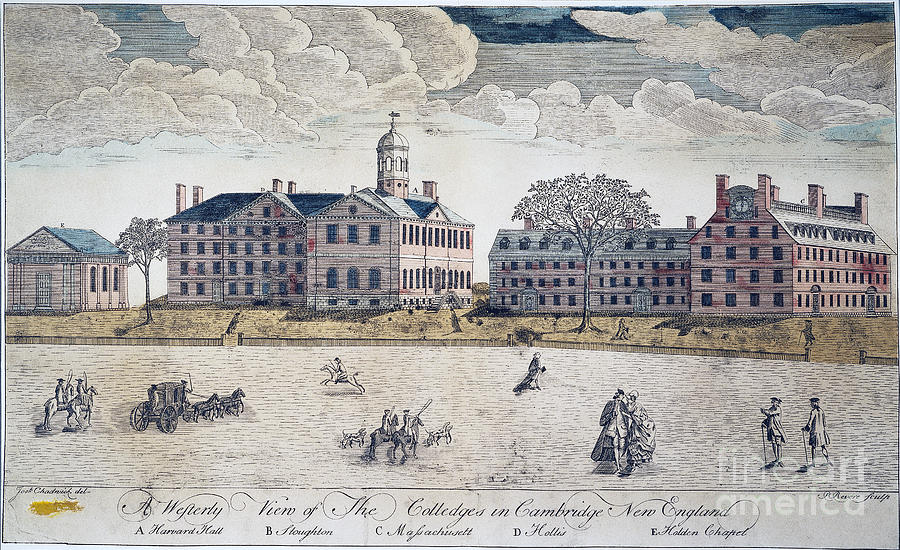 Harvard College, 1767 Photograph by Granger