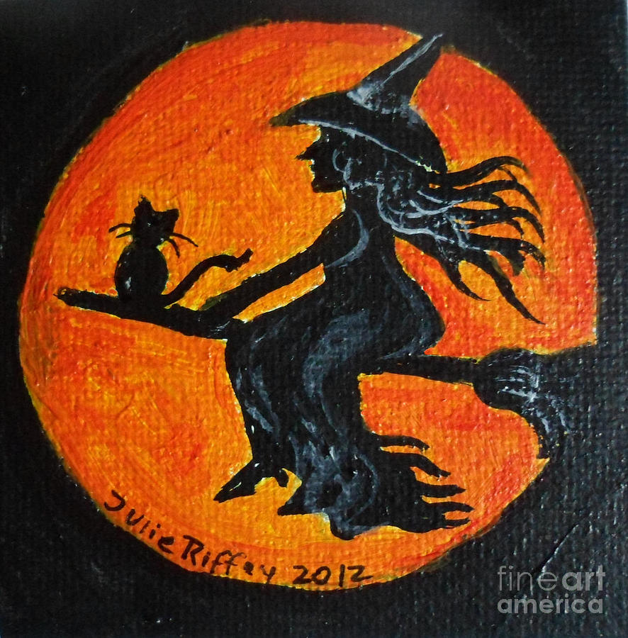 Halloween Painting - Harvest Moon by Julie Brugh Riffey