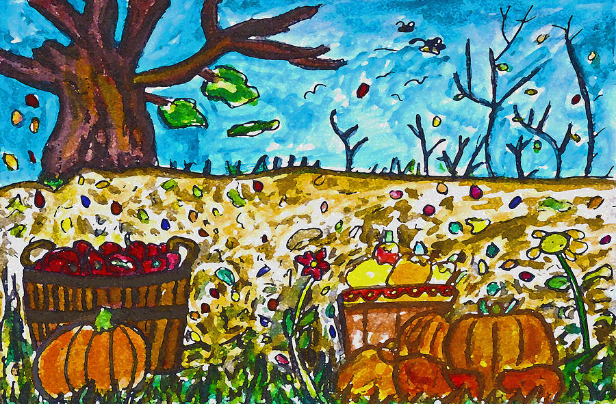 Harvest Time Painting by Monica Engeler