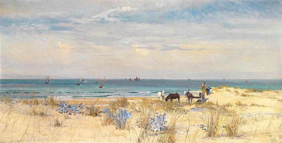 Harvesting the Land and the Sea Painting by William Lionel Wyllie