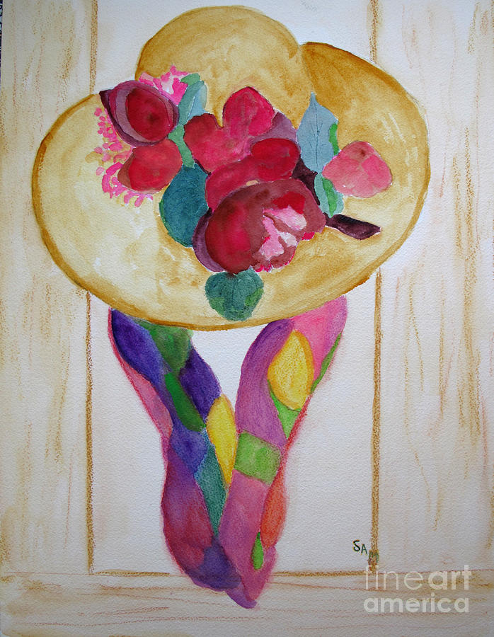 Hat and Scarf Painting by Sandy McIntire
