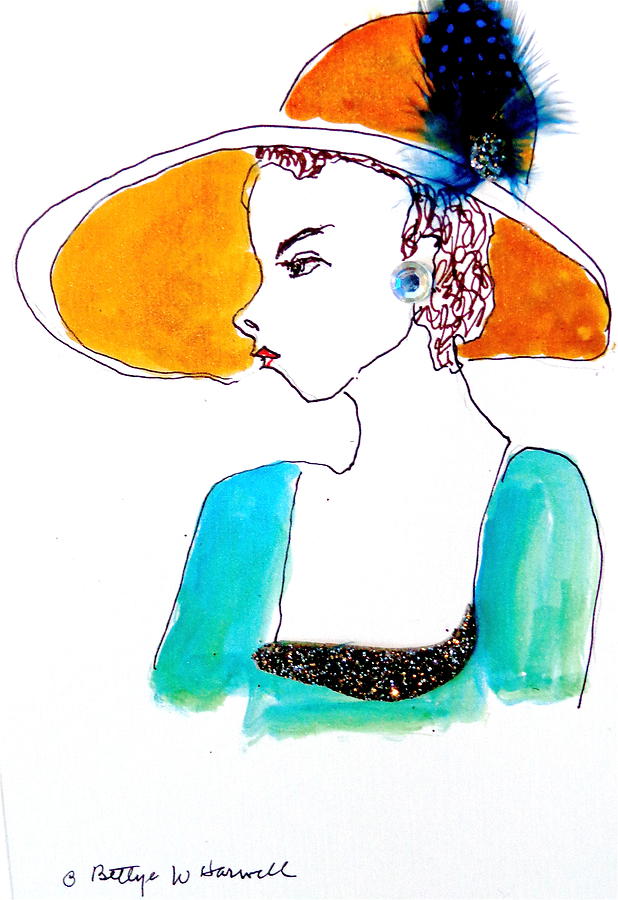Hat Lady 15 Painting by Bettye  Harwell