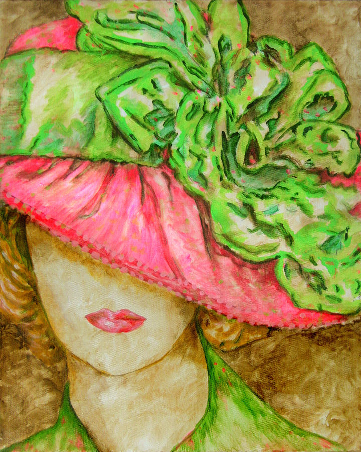Hat Lady Painting By Laura Heggestad Fine Art America