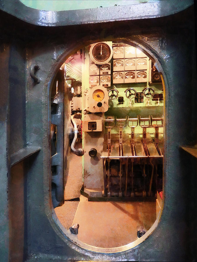 Hatch in Submarine Photograph by Susan Savad