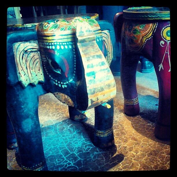 Stool Photograph - Hathi Stool!! #wood #elephaant #stool by Prerna Obhan