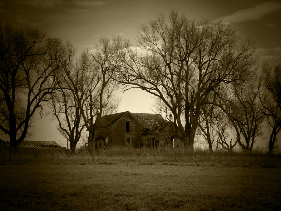 Haunted House Sepia Photograph by Terry Eve Tanner