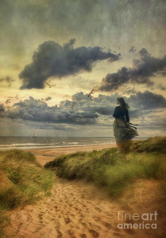 Haunting figure of a woman looking out to the ocean Photograph by Sandra Cunningham