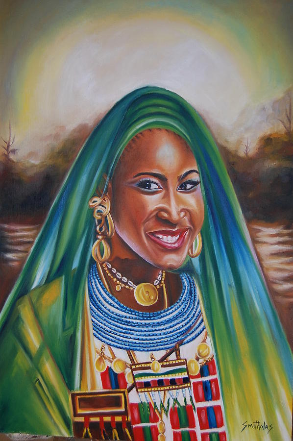 Hausa beauty Painting by Olaoluwa Smith