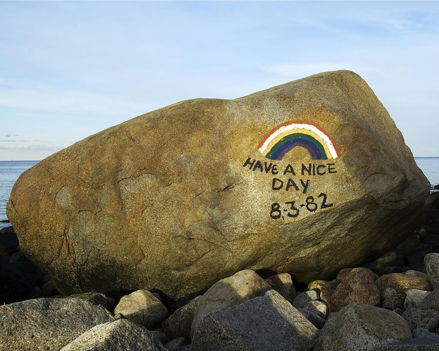 Pebbles Photograph - Have A Nice Day by Dave Saltonstall