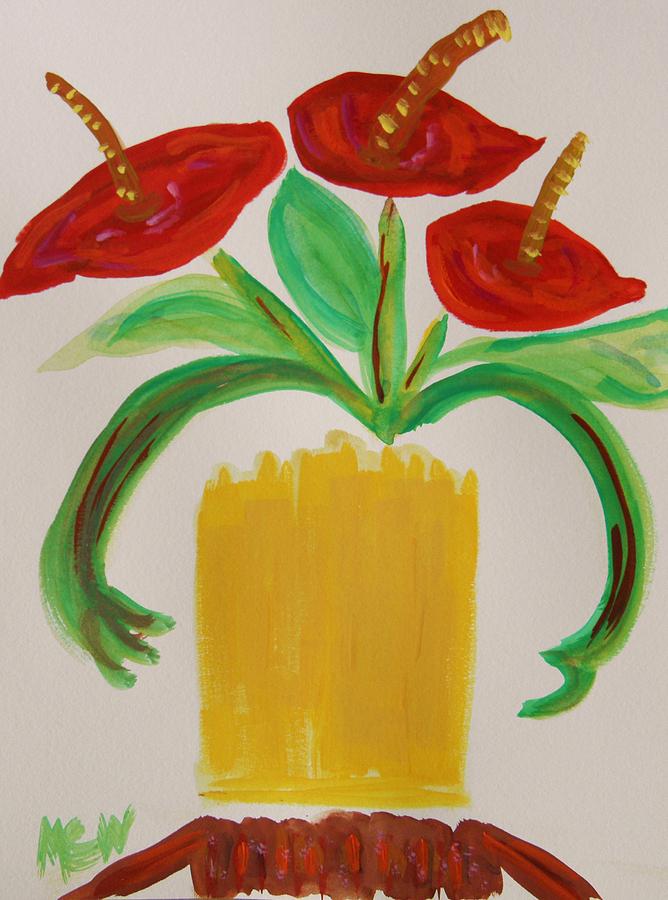 Hawaiian Flowers Painting by Mary Carol Williams