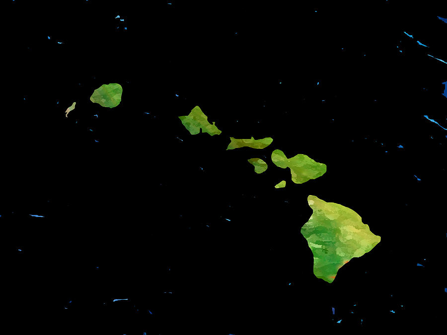 Hawaiian Islands Chain Digital Art by Karen Nicholson