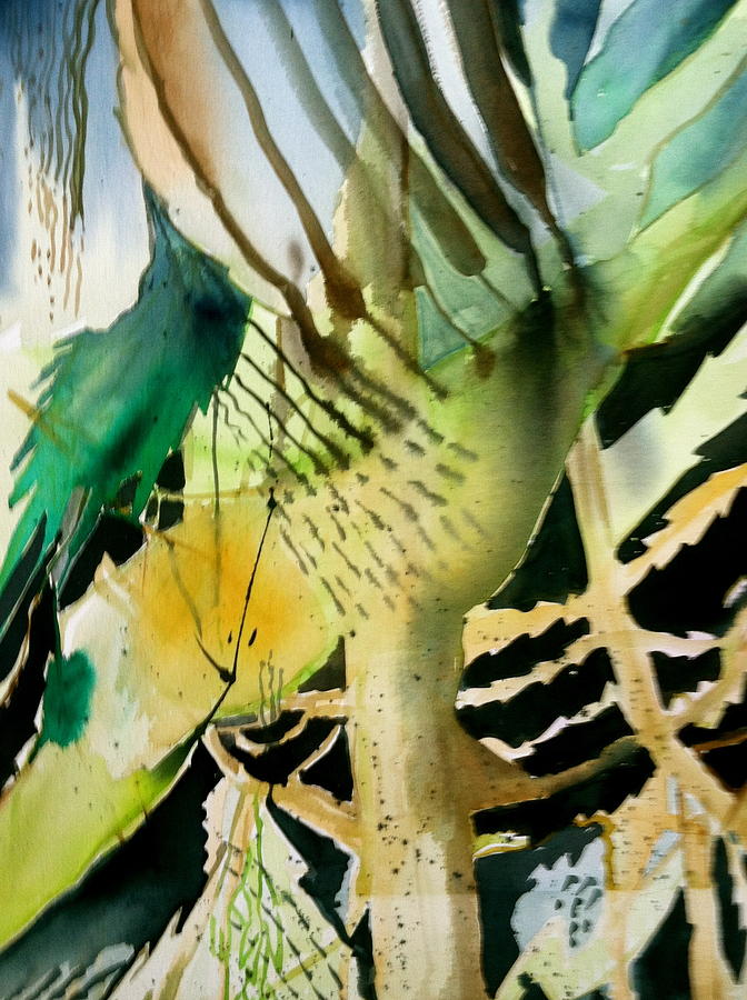 Hawaiian Painting - Hawaiian Palm Frond by Sally Wickham Hawaiian Painting - Hawaiian Palm Frond by Sally Wickham