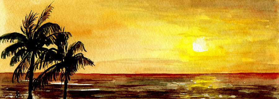 Hawaiian Sunset Painting by Brenda Owen