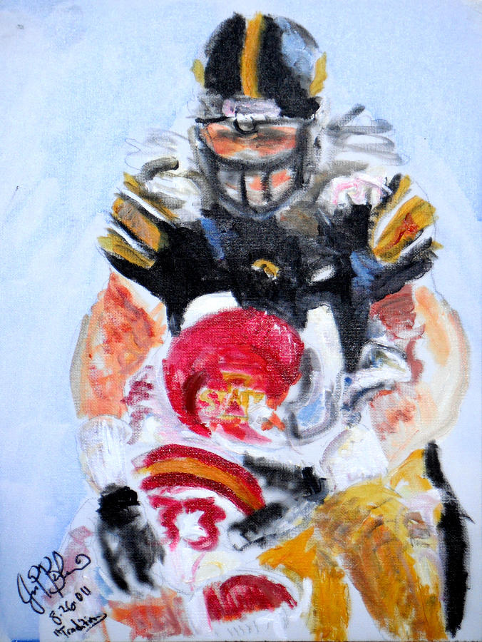 Des Moines Painting - Hawkeye Football by Jon Baldwin  Art