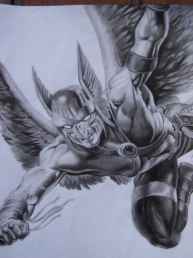 Superhero Drawing - Hawkman by Luis Carlos A