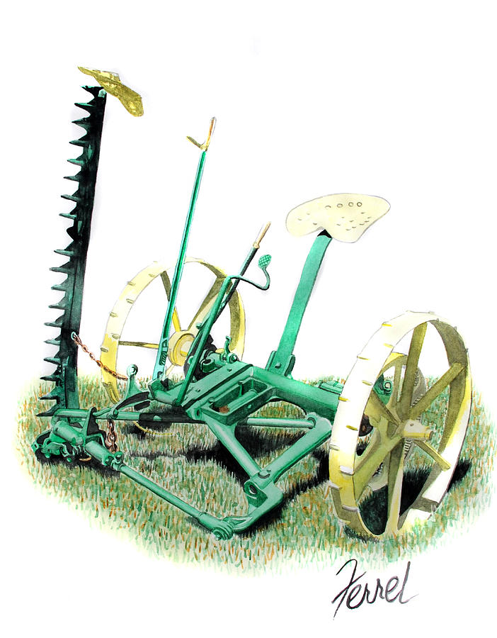 Hay Cutter Painting by Ferrel Cordle
