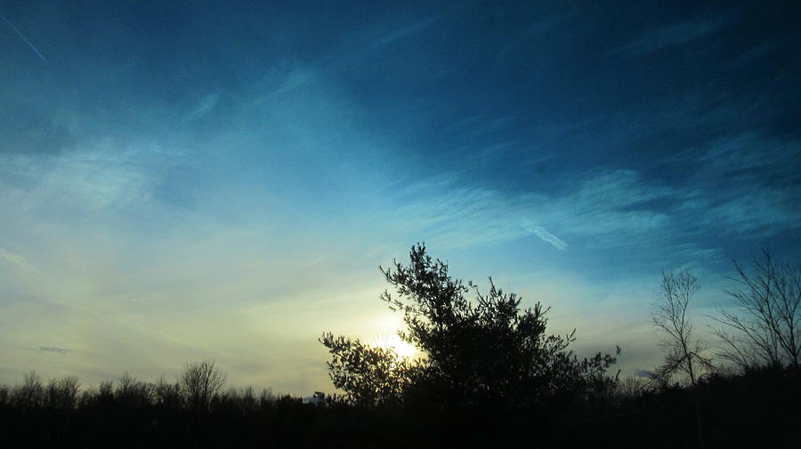 Hazy Blue Sunset Photograph by Loretta Pokorny