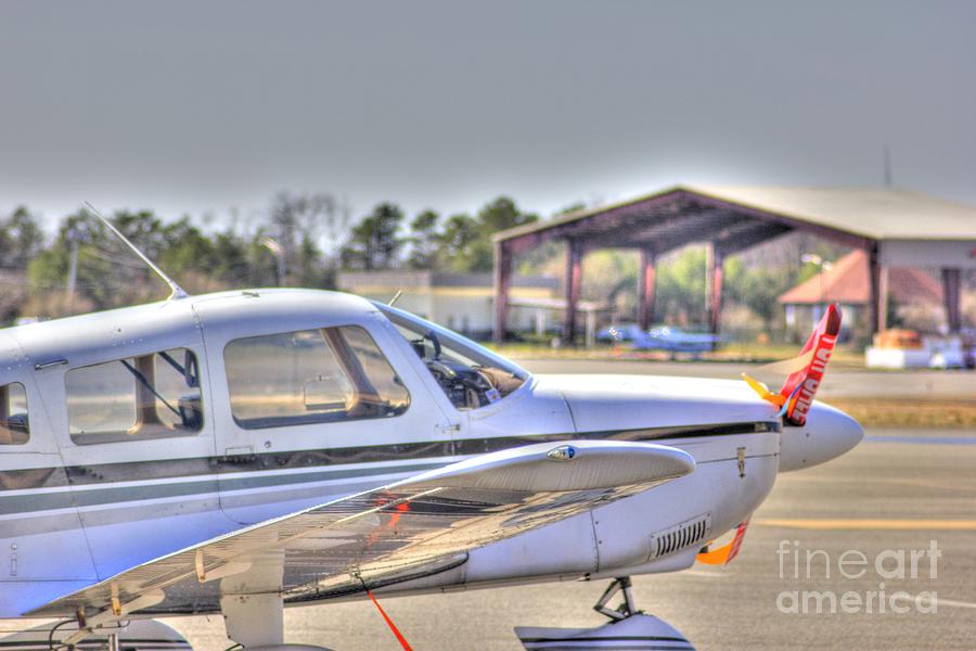 Airplane Photograph - HDR Airplane Looks Plane from Afar Under Canopy by Al Nolan