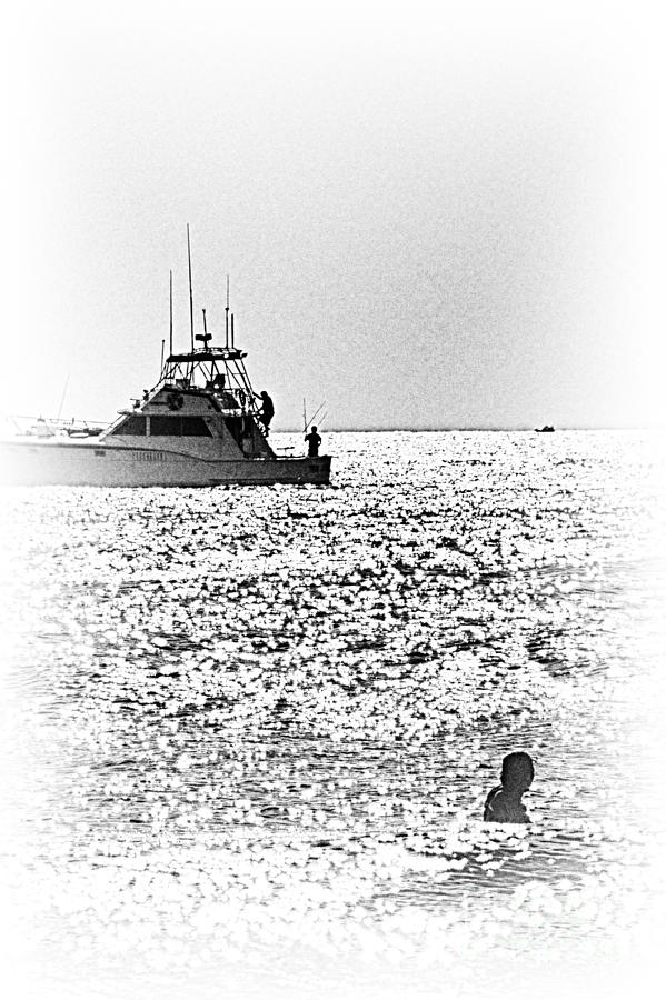 HDR Black White Boat Ocean Sea Beaches Fishing Photos Pictures Photography Buy Sell Selling New Pics Photograph by Al Nolan