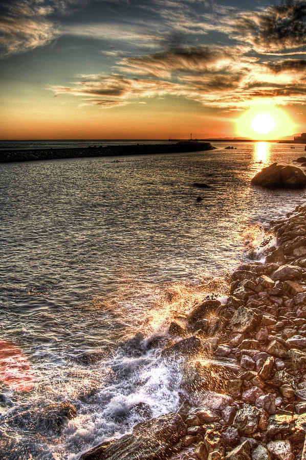 HDR Marine Sunset Photograph by Andrea Barbieri