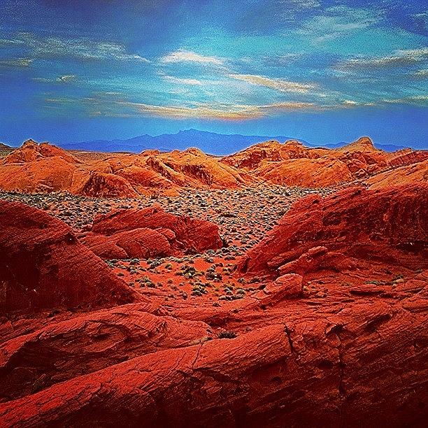 Sunset Photograph - Hdr Photo Of Valley Of Fire In Nevada by Michael Misciagno