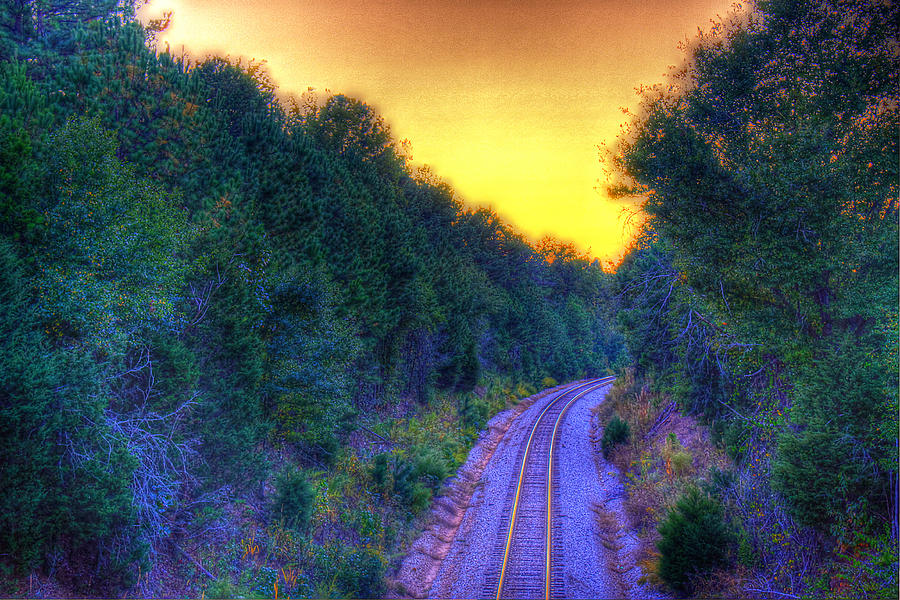 HDR- Railroad Tracks Photograph by Joe Myeress