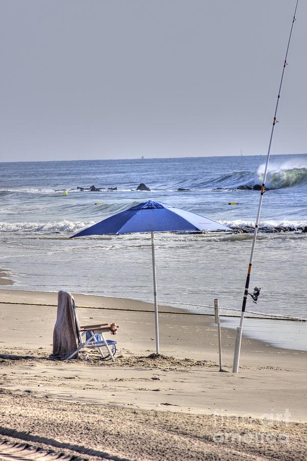 HDR Relax Picture Yourself Sitting Watching the Waves Fishing Pole Nearby Drink in Hand Trophy Catch Photograph by Al Nolan