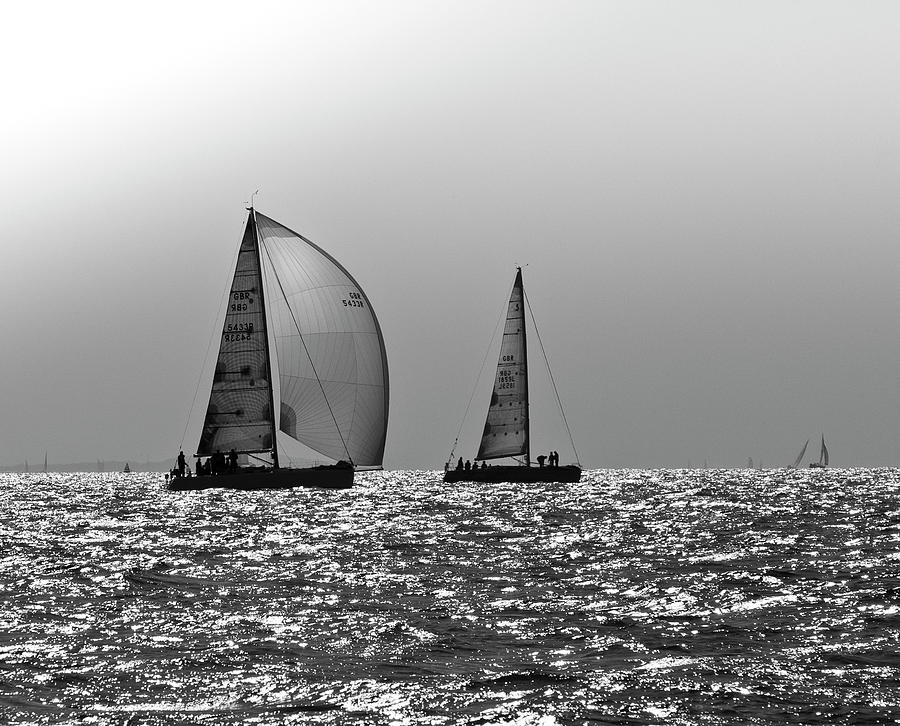Heading home Solent Photograph by Gary Eason