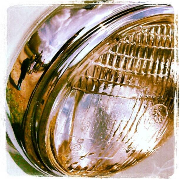 Vintage Photograph - Headlamp From Vintage Leyland Truck by Pete Carr