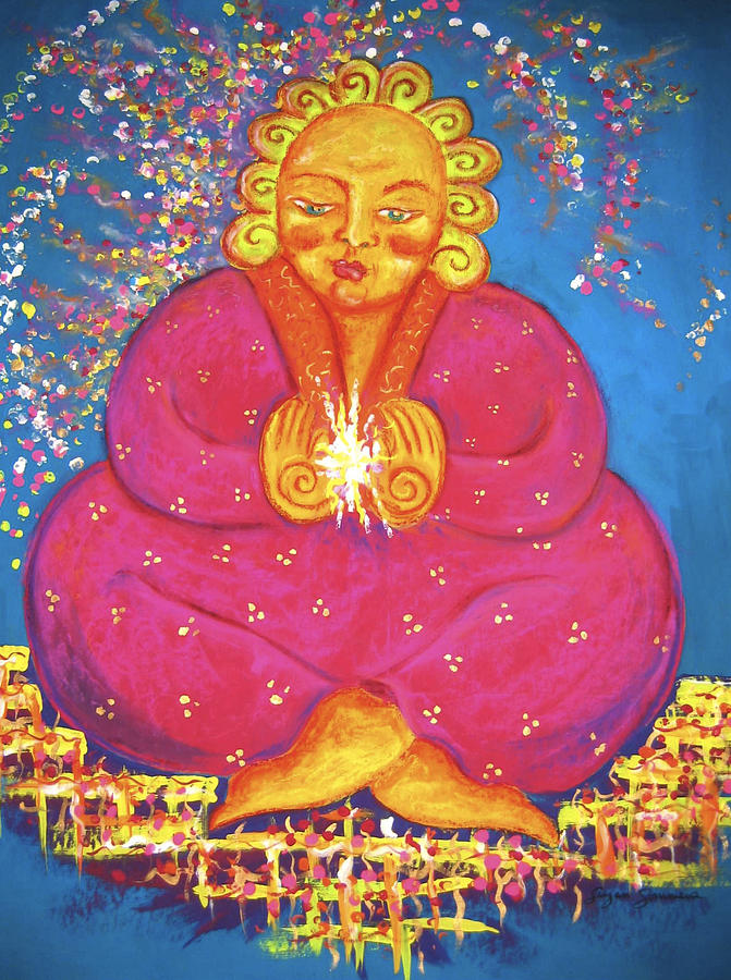 Healing Mother in Pink Painting by Suzan  Sommers
