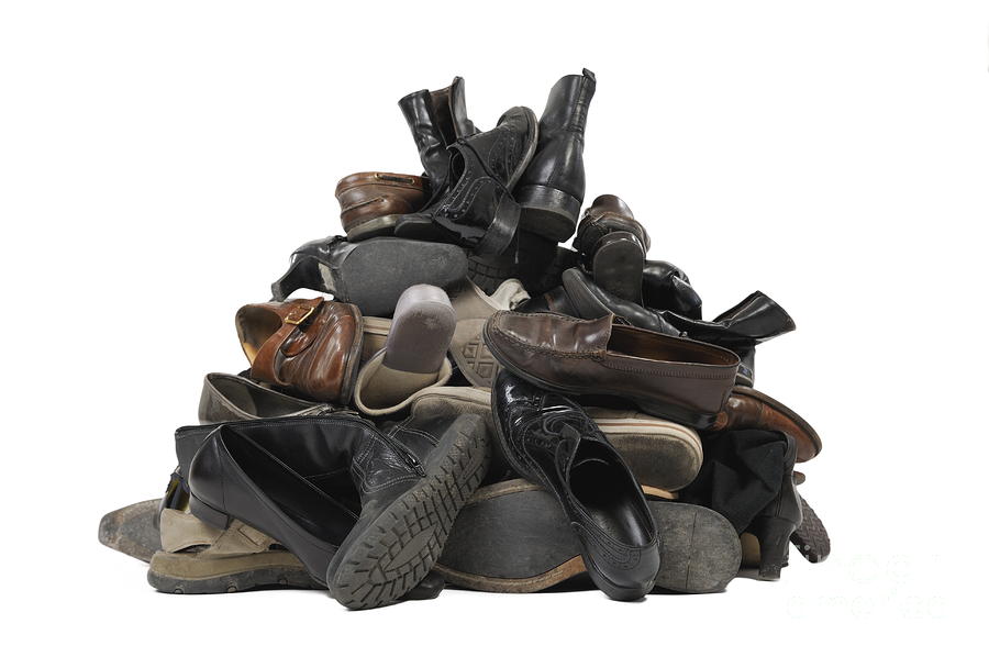 Heap of used shoes Photograph by Sami Sarkis - Fine Art America
