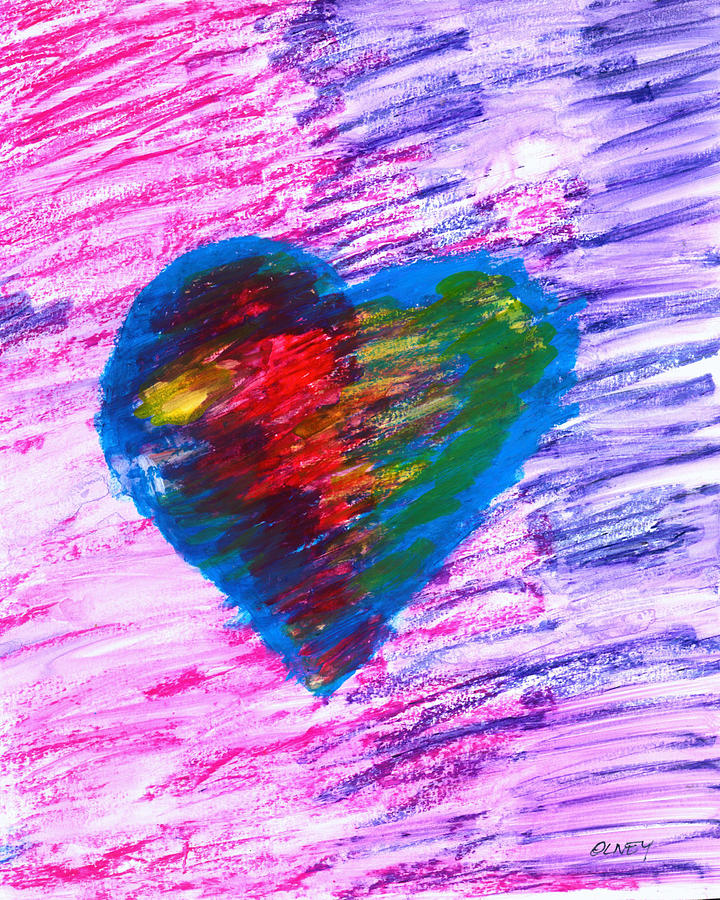 Heart Painting - Heart 2 by Carolyn Olney