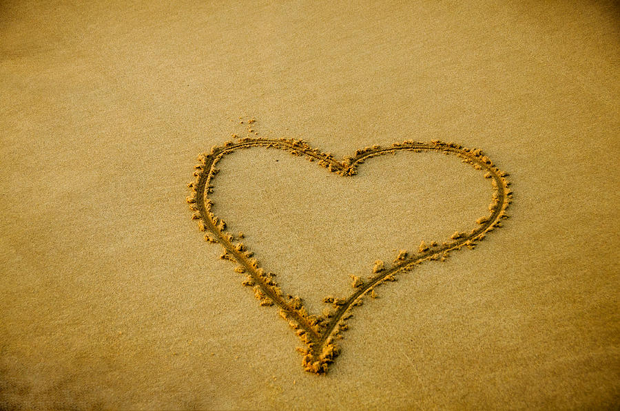 Heart in the Sand Photograph by Connie Cooper-Edwards