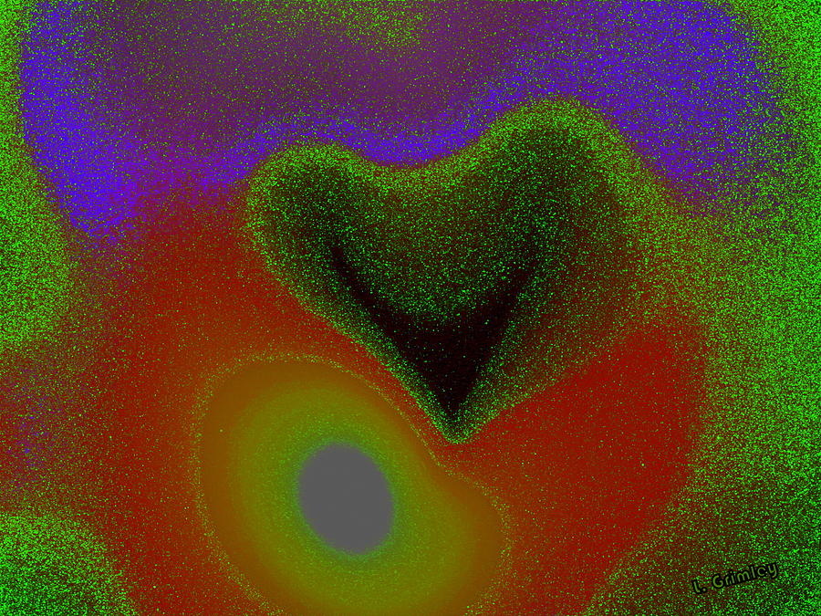 Heart Love and Agate Digital Art by Lessandra Grimley