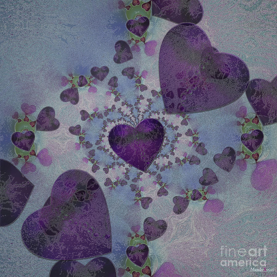 Heart Mix Blue Digital Art by Mando Xocco
