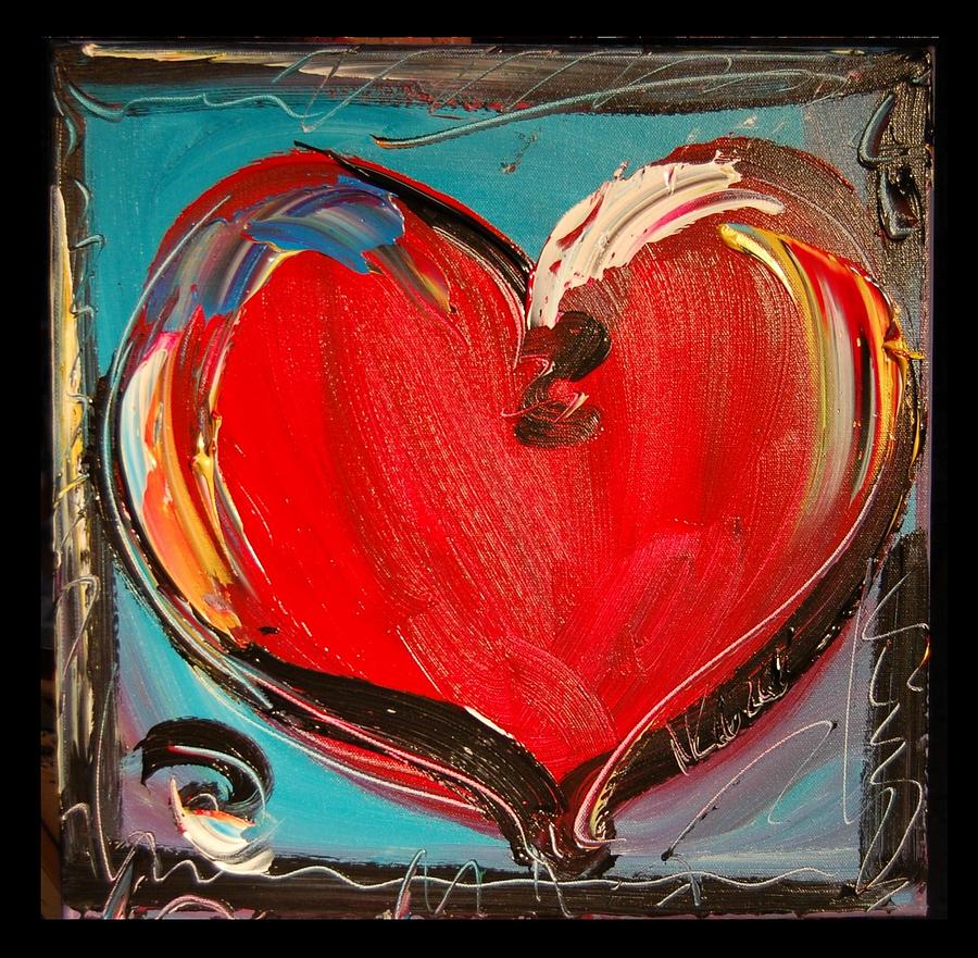Heart Nature Painting by Mark Kazav