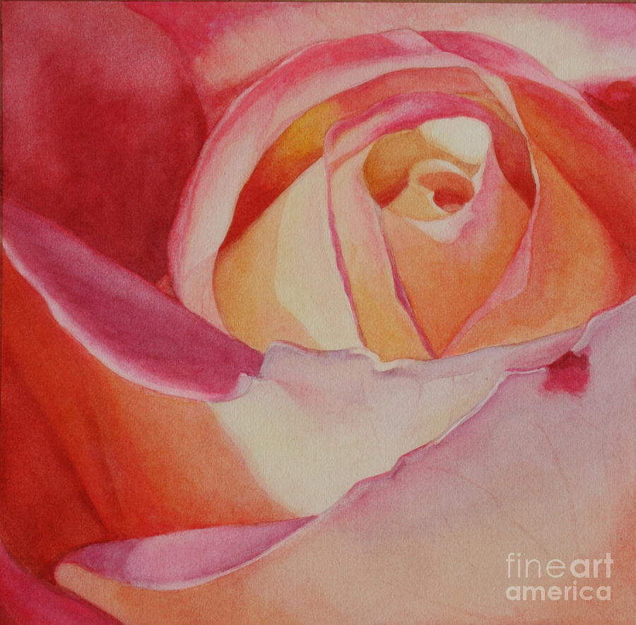 Heart of a Rose 3 Painting by Jan Lawnikanis