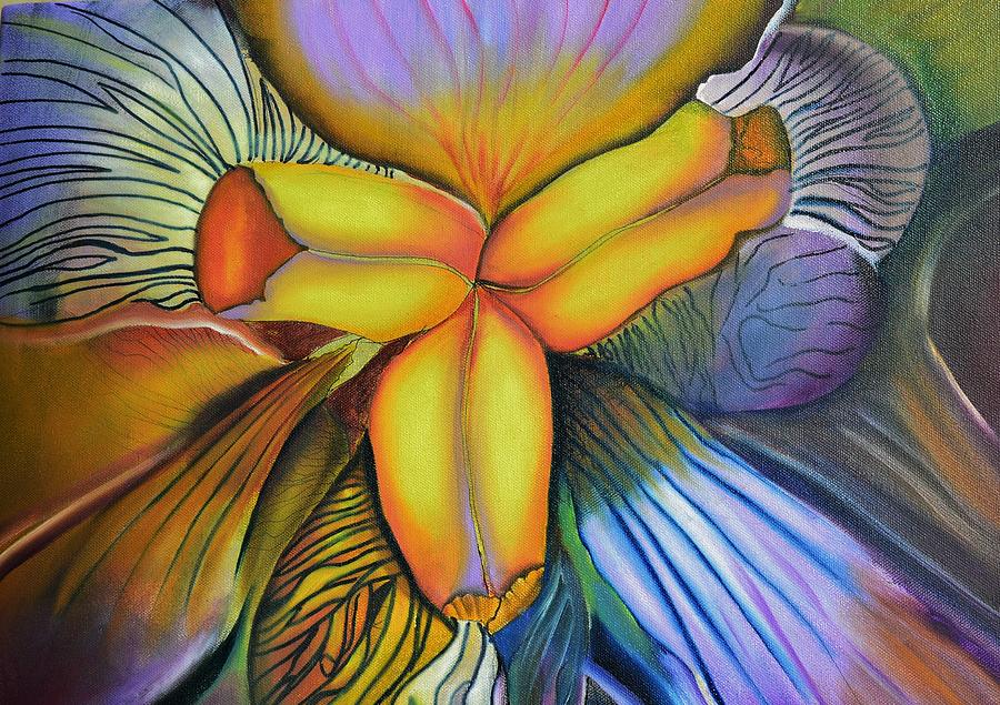 Iris Painting - Heart of iris by Ankita  Garg