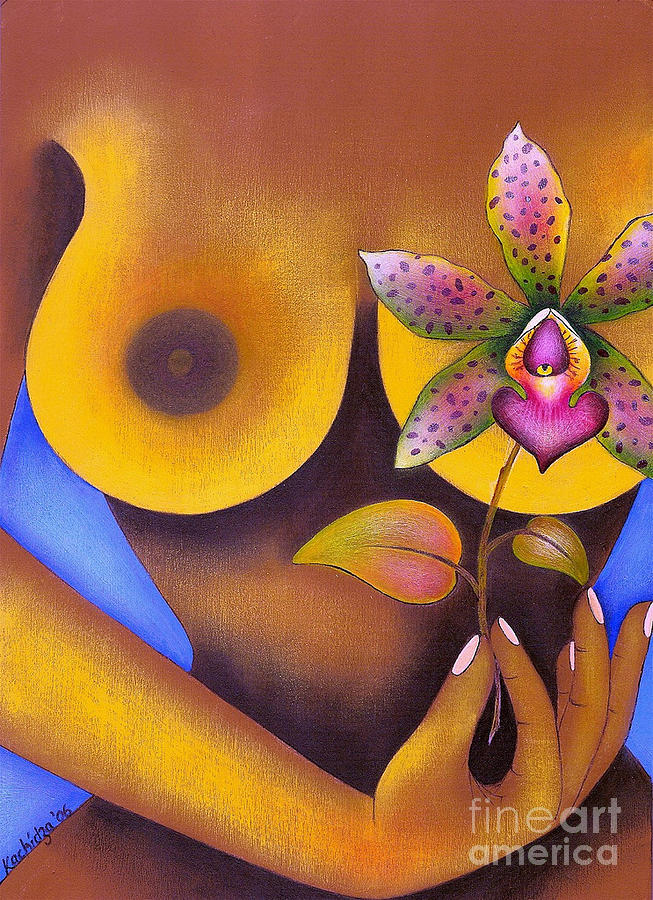 Orchid Painting - Hearts Desire by Mucha Kachidza
