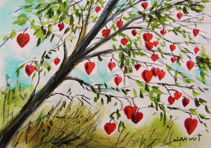 Tree Painting - Hearts Grow on Trees by John Williams