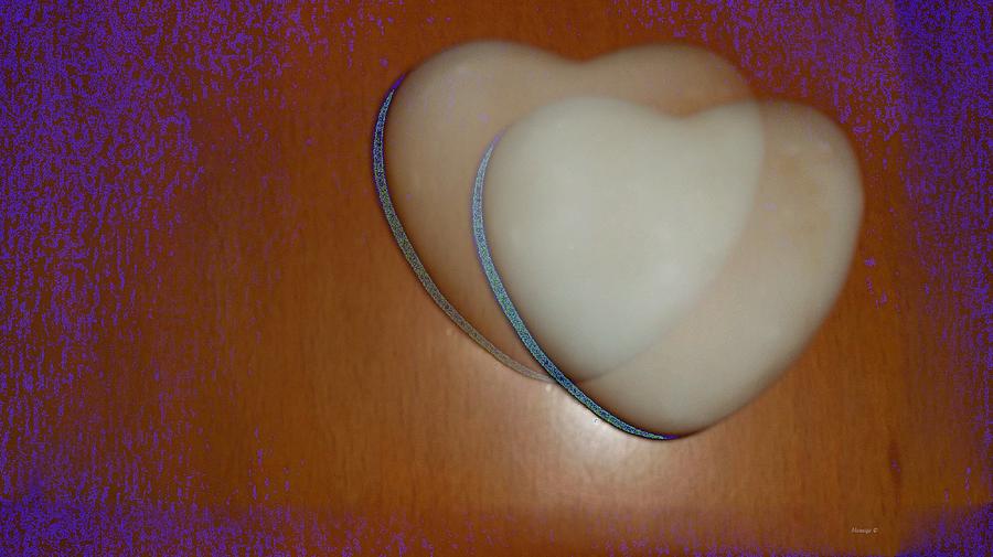 Hearts Digital Art - Hearts-Marble by Ines Garay-Colomba