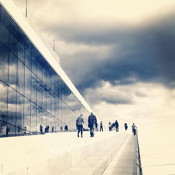 Architecture Photograph - Heavenly Walk | #oslooperahouse by Solveig Lae