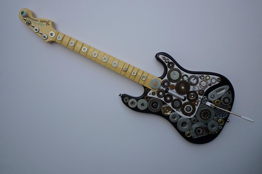 Heavy Metal Guitar Sculpture by Douglas Fromm