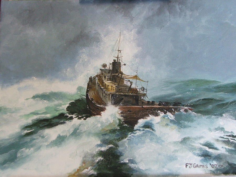 Heavy Seas Painting by Frederick Grimes