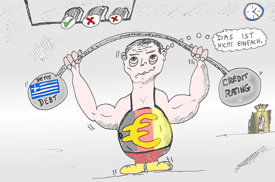 Germany Digital Art - Heavyweight Germany lifts EUR and Greece by OptionsClick BlogArt