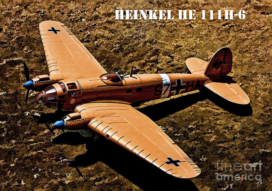 Heinkel He 111h 6 Digital Art By Tommy Anderson