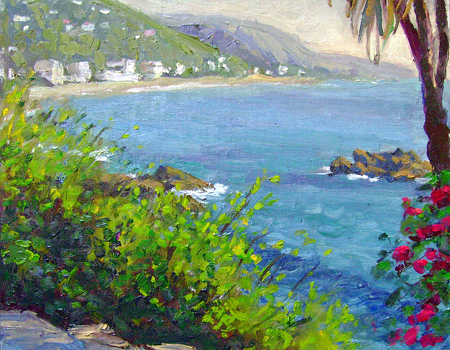 Heisler Park Steps Painting by Mark Lunde