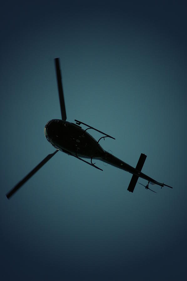 Helicopter Silhouette Photograph by David Weeks