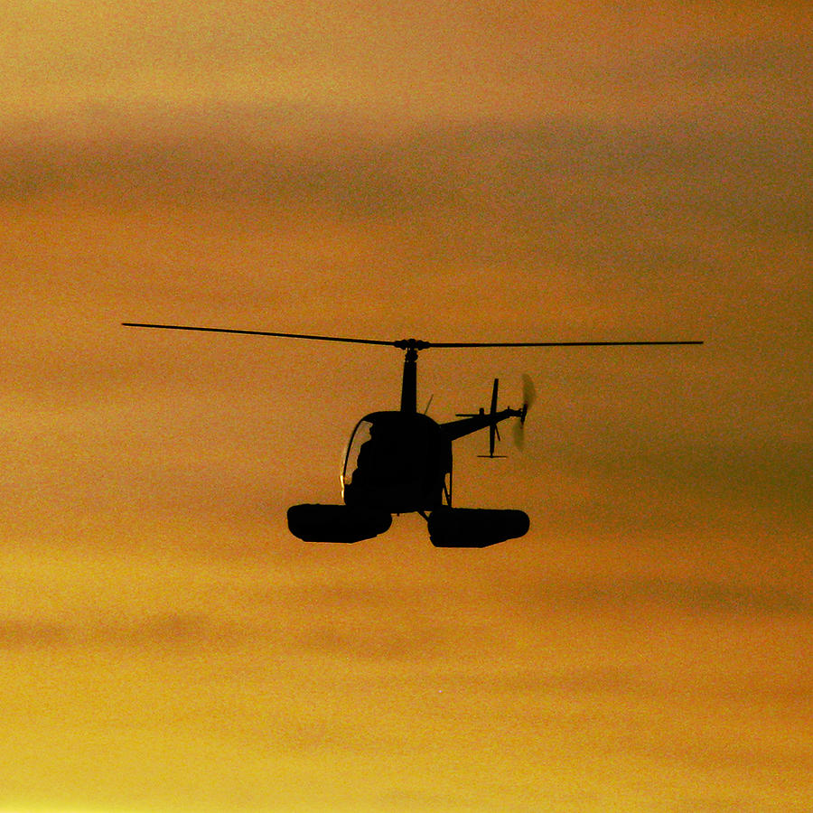 Helicopter Sunset Photograph by Patricia Januszkiewicz