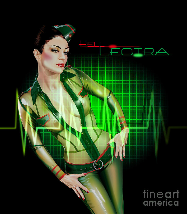 Hell Lectra heart beat Digital Art by Brian Gibbs